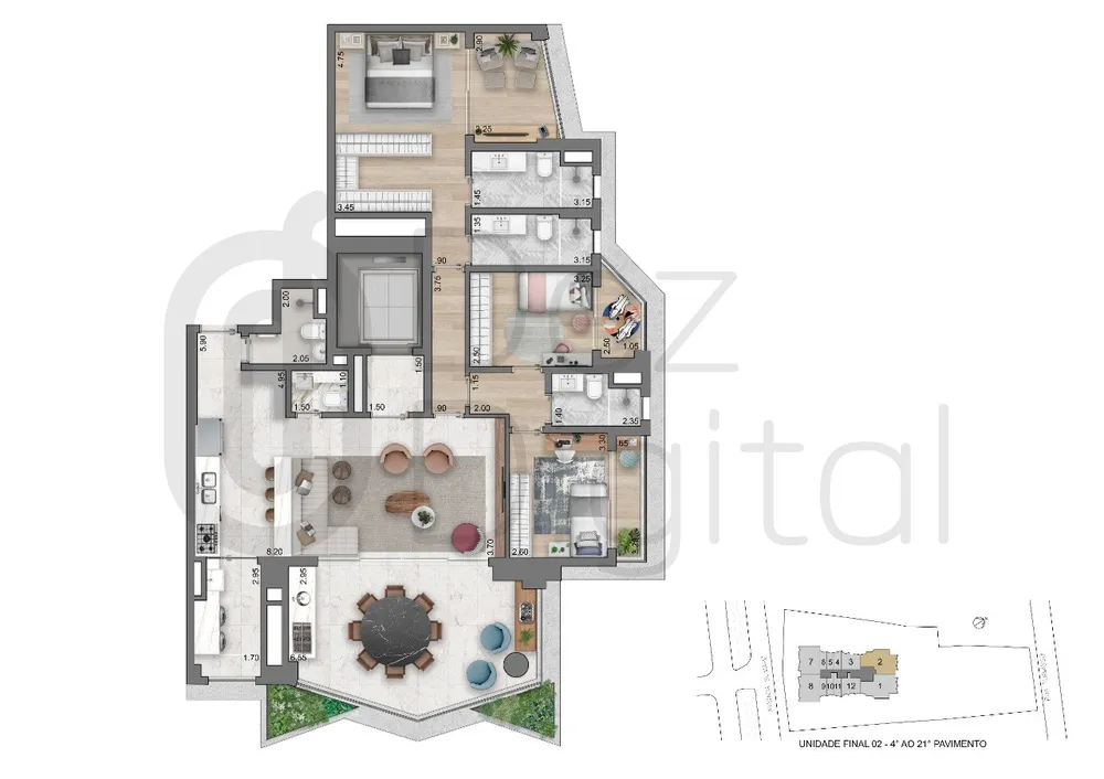 Apartamento, 3 quartos, 161 m² - Foto 8