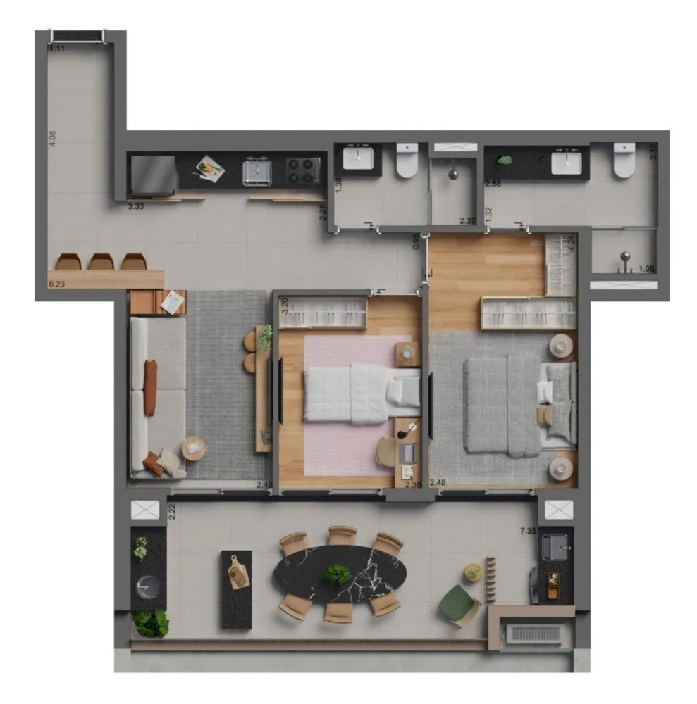 Cobertura, 3 quartos, 201 m² - Foto 13