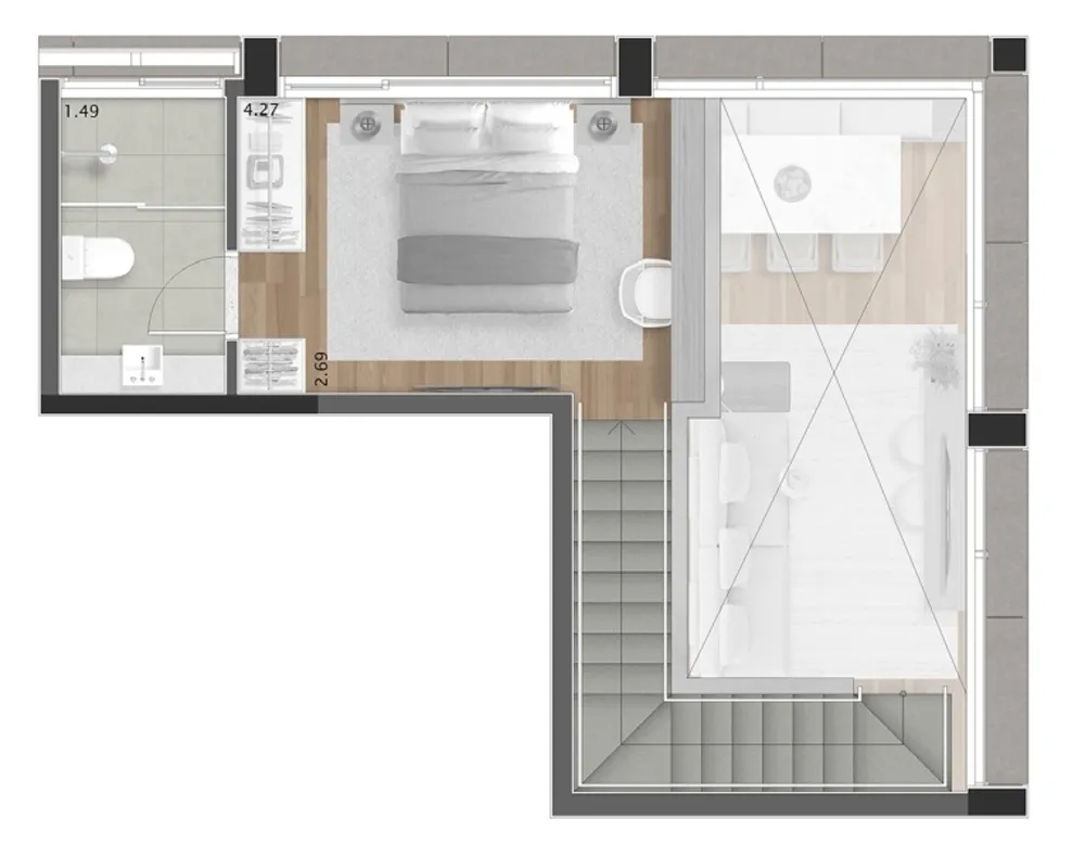 Apartamento, 1 quarto, 53 m² - Foto 11