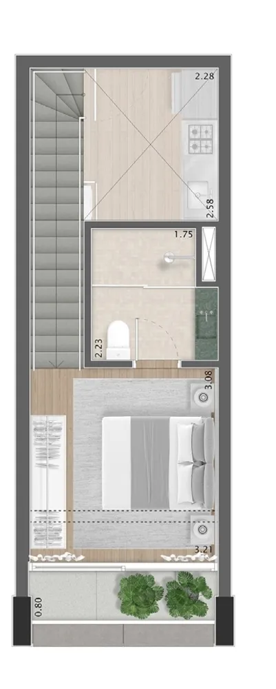 Apartamento, 1 quarto, 53 m² - Foto 3