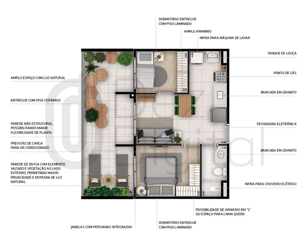 Apartamento, 2 quartos, 36 m² - Foto 5