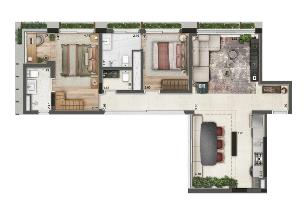 Apartamento, 2 quartos, 64 m² - Foto 8