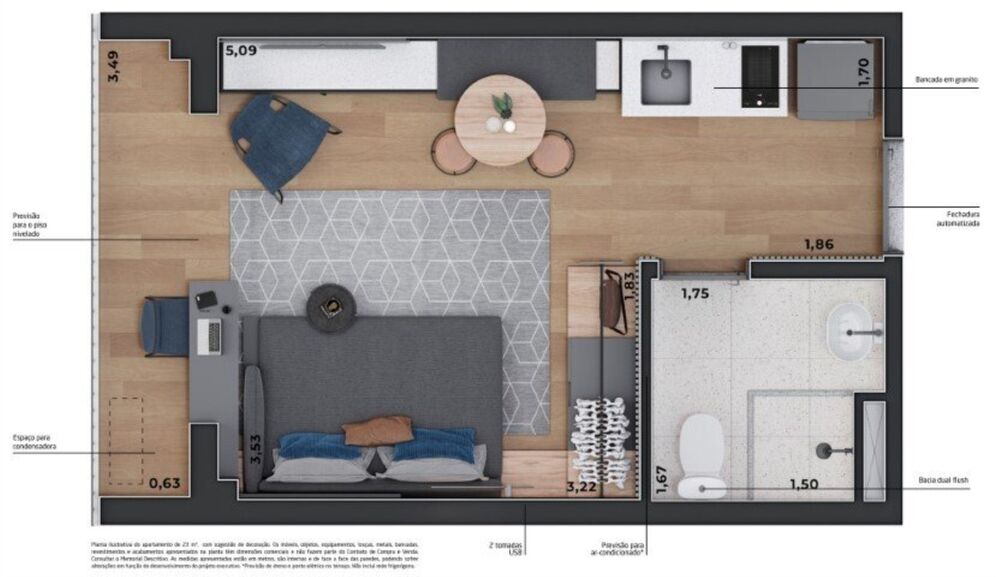 Apartamento, 1 quarto, 24 m² - Foto 9