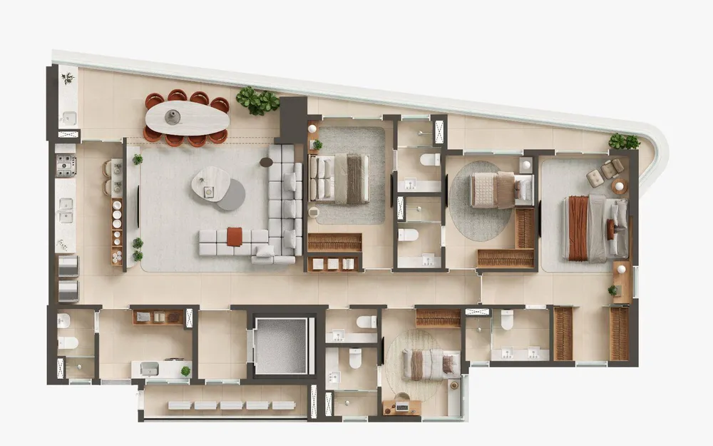 Apartamento, 3 quartos, 165 m² - Foto 3