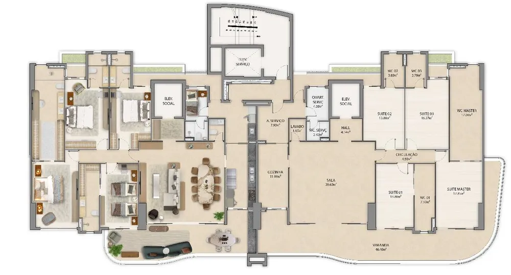 Apartamento, 4 quartos, 252 m² - Foto 15