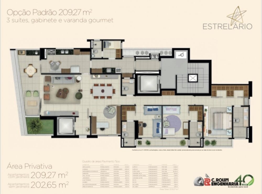 Apartamento, 4 quartos, 209 m² - Foto 2