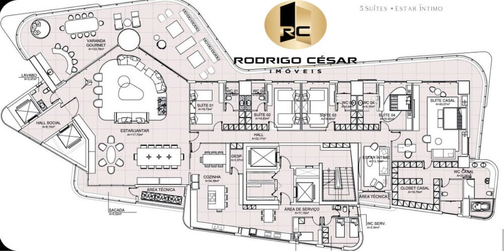 Apartamento, 5 quartos, 602 m² - Foto 13