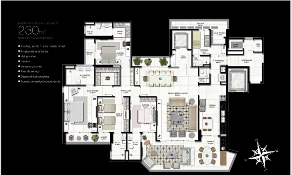 Apartamento, 4 quartos, 230 m² - Foto 8