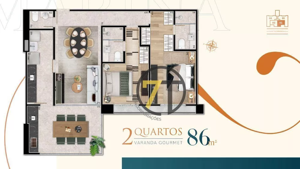 Apartamento à venda com 2 quartos, 86m² - Foto 5