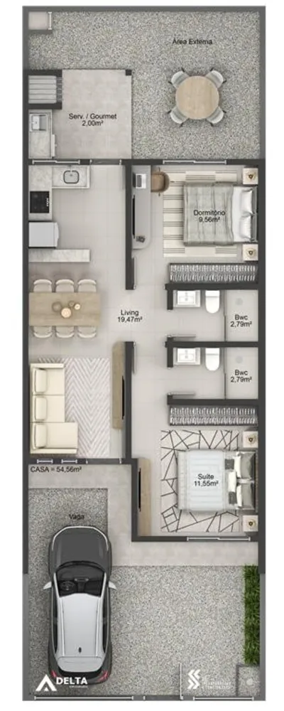 Casa, 2 quartos, 105 m² - Foto 6
