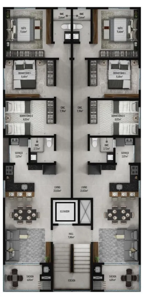 Apartamento, 3 quartos, 84 m² - Foto 12