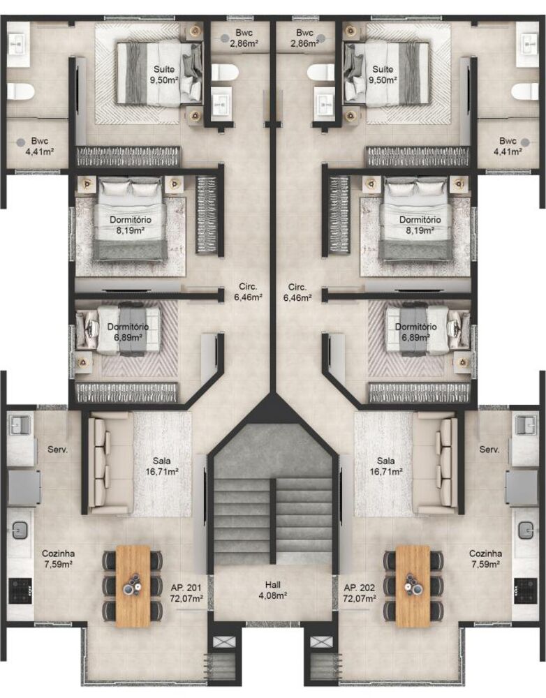 Apartamento, 3 quartos, 89 m² - Foto 7