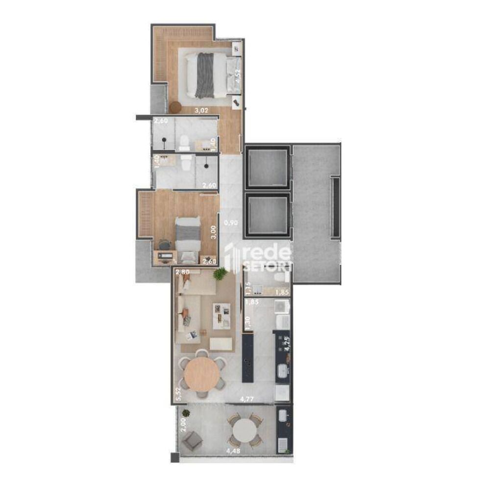 Apartamento, 2 quartos, 80 m² - Foto 8