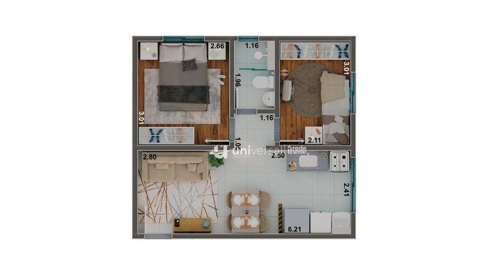Apartamento, 2 quartos, 42 m² - Foto 7