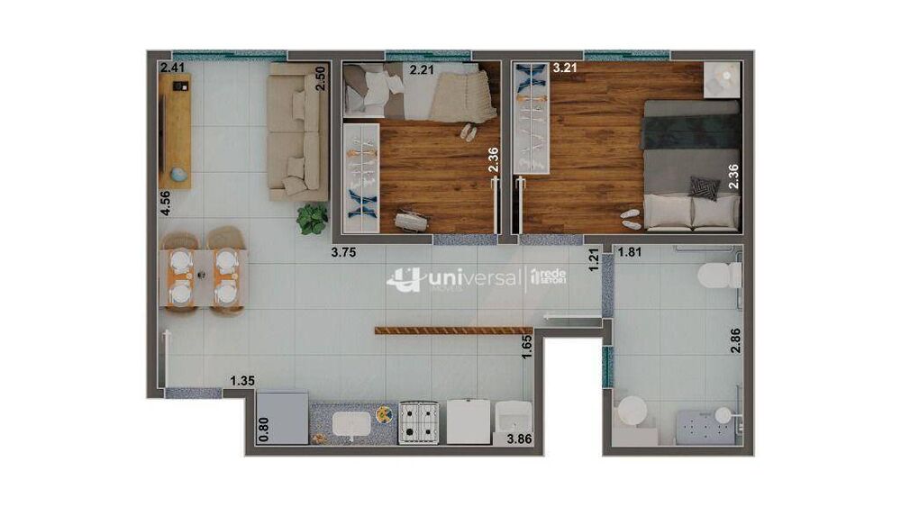 Apartamento, 2 quartos, 42 m² - Foto 9