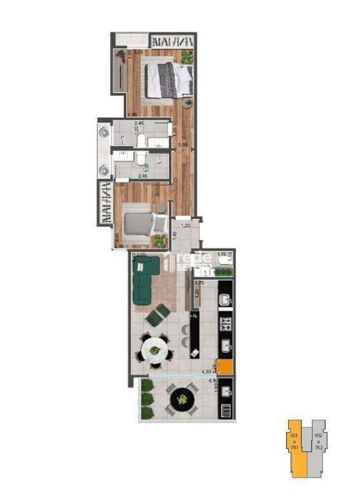 Apartamento, 2 quartos, 72 m² - Foto 8