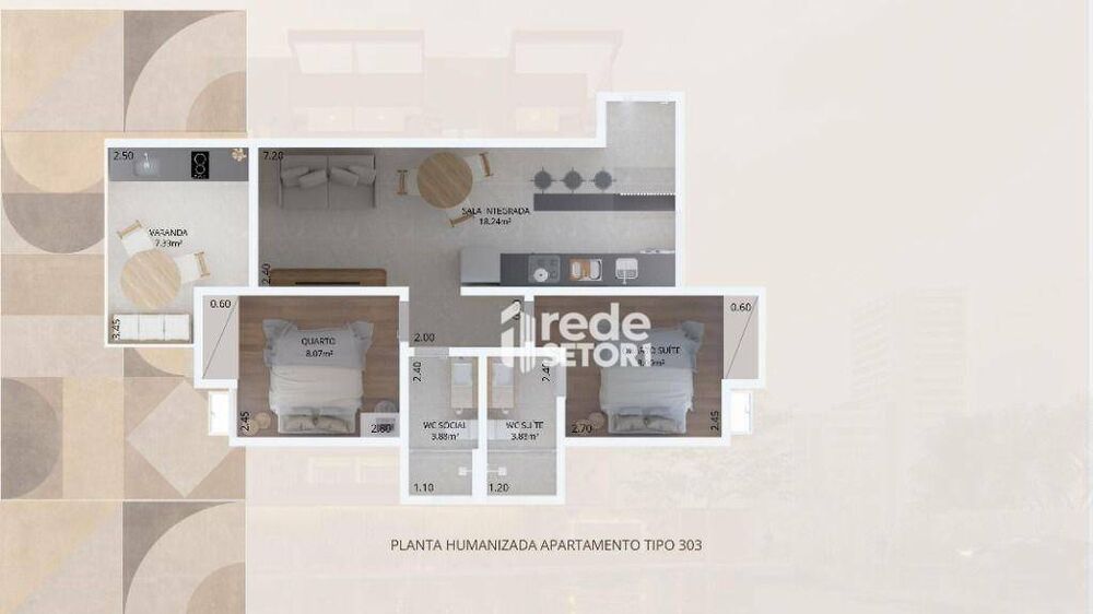 Apartamento à venda com 2 quartos, 78m² - Foto 3