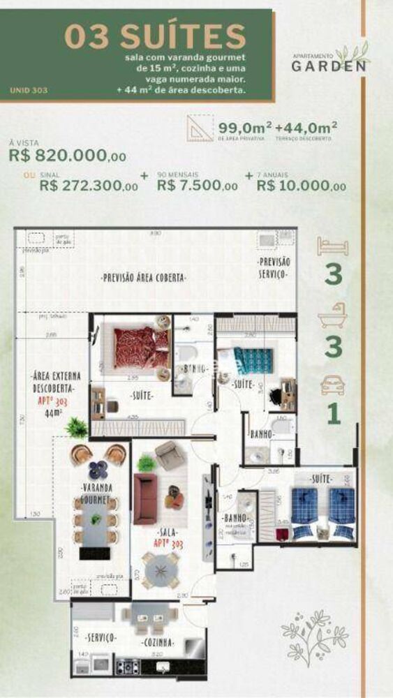 Apartamento à venda com 2 quartos, 60m² - Foto 9