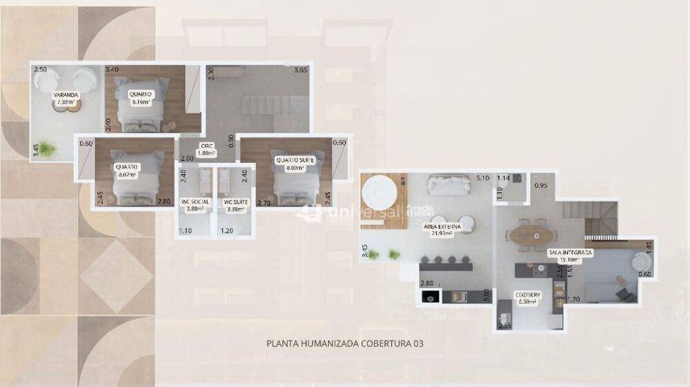 Cobertura, 3 quartos, 130 m² - Foto 6