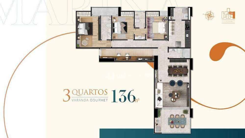Apartamento à venda com 3 quartos, 136m² - Foto 8