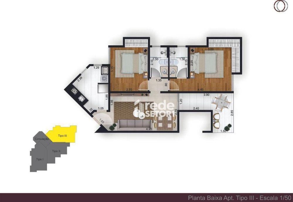 Apartamento, 2 quartos, 58 m² - Foto 4