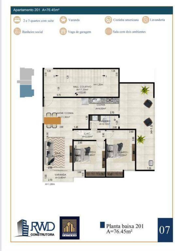 Apartamento, 2 quartos, 76 m² - Foto 7