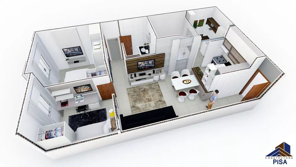 Apartamento à venda com 2 quartos, 74m² - Foto 2