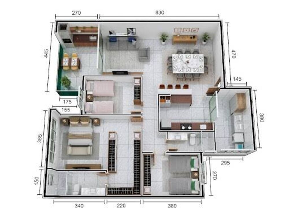 Apartamento, 3 quartos, 140 m² - Foto 1