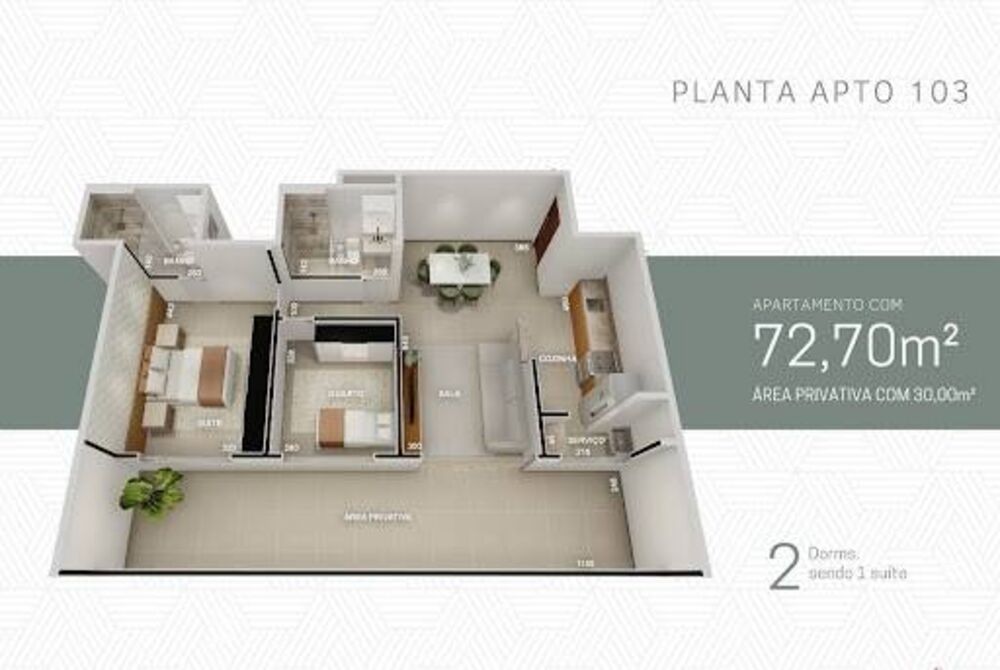 Apartamento, 2 quartos, 102 m² - Foto 1