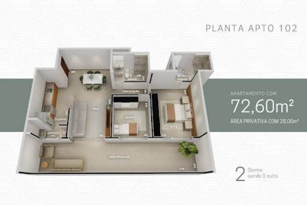 Apartamento, 2 quartos, 100 m² - Foto 1