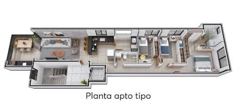 Apartamento, 3 quartos, 100 m² - Foto 3