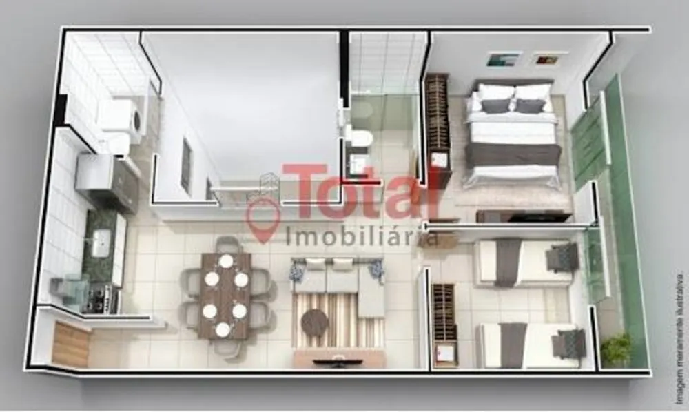 Apartamento, 2 quartos, 58 m² - Foto 1