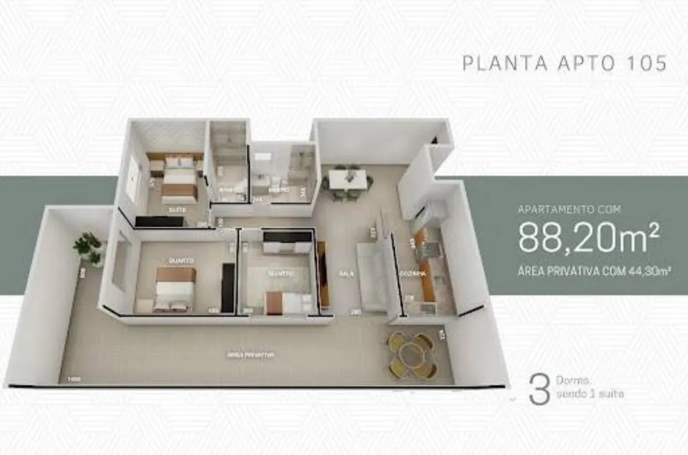 Apartamento, 3 quartos, 132 m² - Foto 1