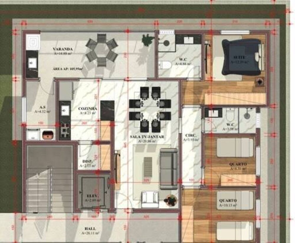 Apartamento, 3 quartos, 88 m² - Foto 2
