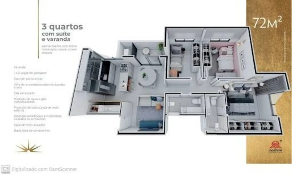 Apartamento, 3 quartos, 72 m² - Foto 9