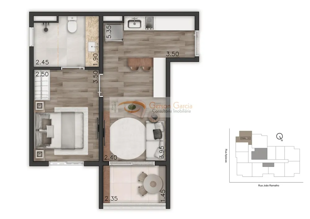 Apartamento, 2 quartos, 45 m² - Foto 4
