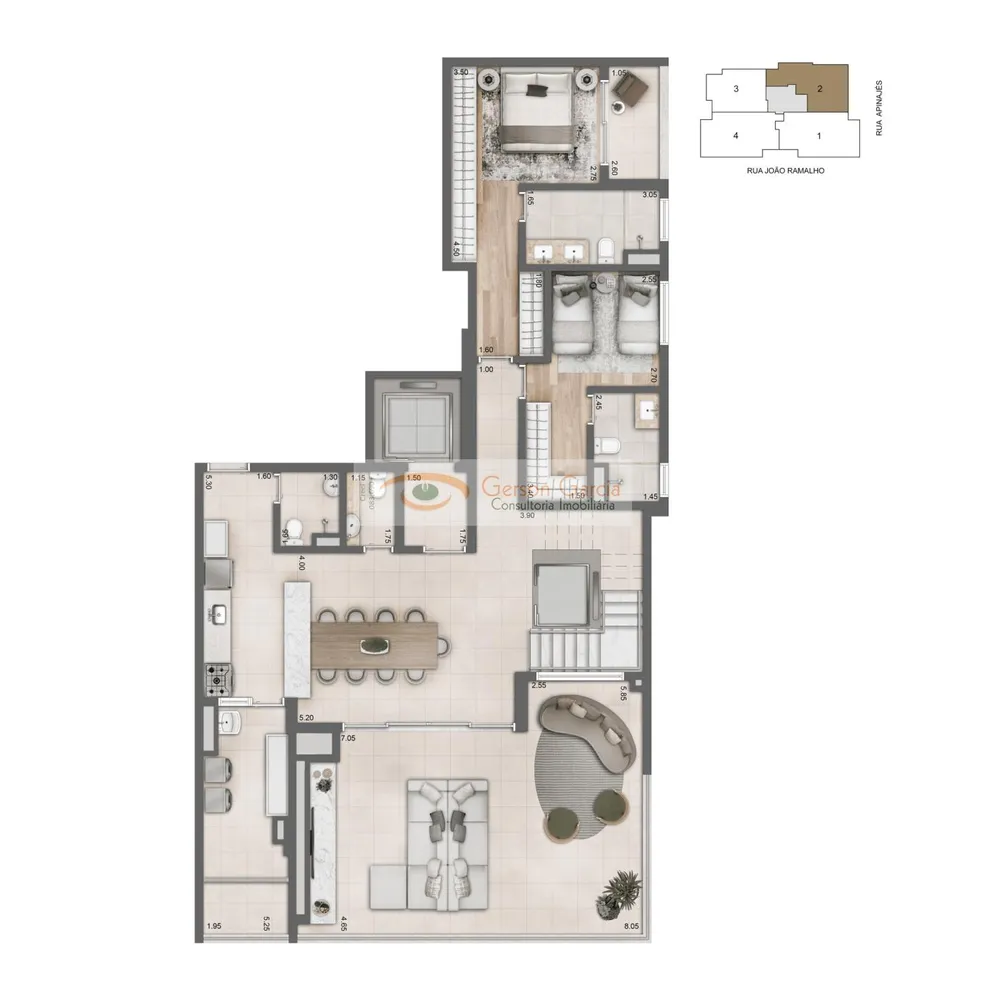 Apartamento, 3 quartos, 135 m² - Foto 3