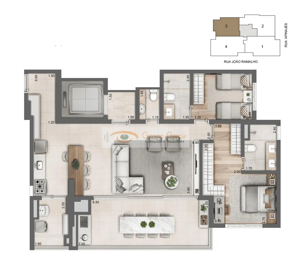 Apartamento, 3 quartos, 135 m² - Foto 12