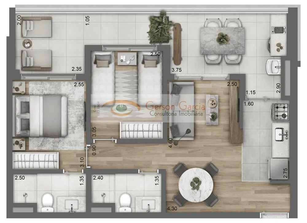 Apartamento, 2 quartos, 91 m² - Foto 14