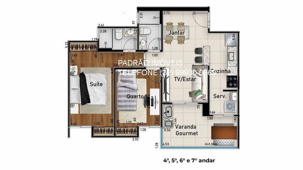 Cobertura, 2 quartos, 145 m² - Foto 1