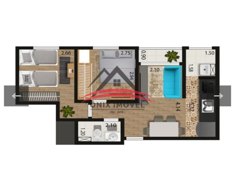 Apartamento, 2 quartos, 47 m² - Foto 3