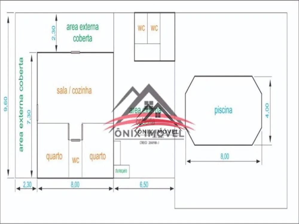 Chácara, 2 quartos, 9600 m² - Foto 4