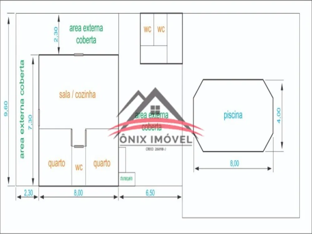 Chácara, 2 quartos, 9600 m² - Foto 4