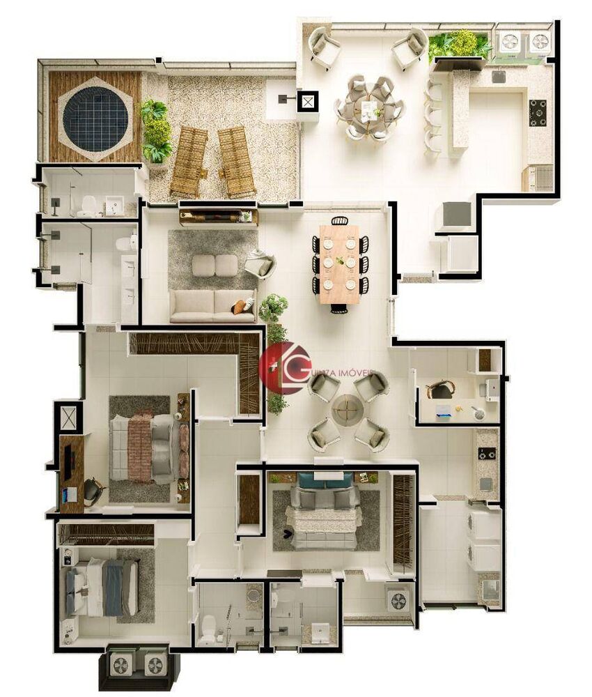 Cobertura, 3 quartos, 179 m² - Foto 3