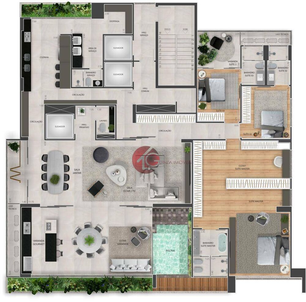 Apartamento, 4 quartos, 354 m² - Foto 4