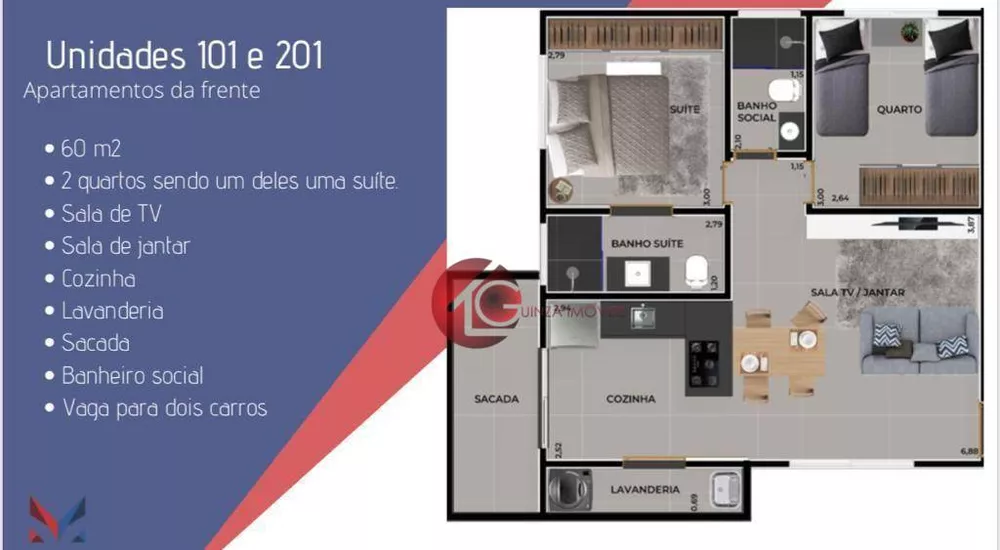 Apartamento, 2 quartos, 57 m² - Foto 4