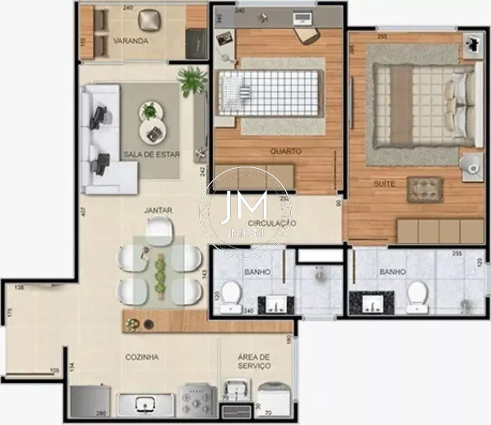 Apartamento, 2 quartos, 55 m² - Foto 1