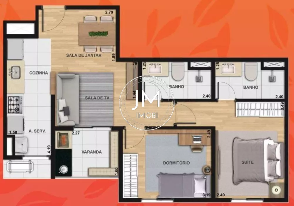 Apartamento, 2 quartos, 55 m² - Foto 4