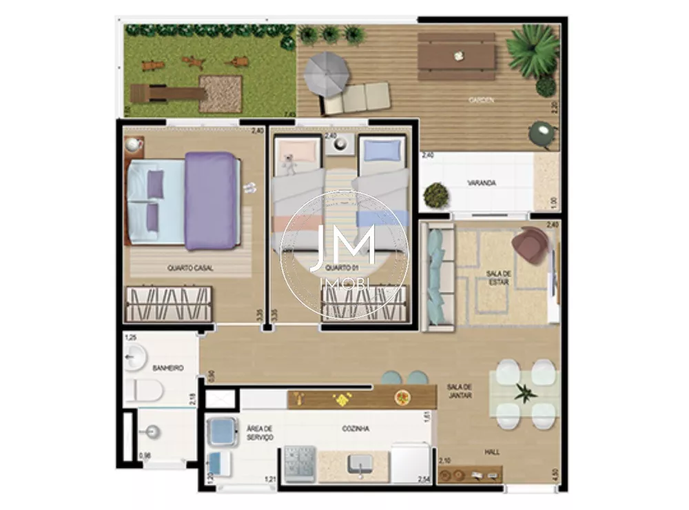 Apartamento, 2 quartos, 60 m² - Foto 2