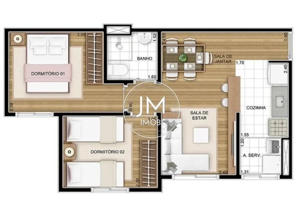 Apartamento, 2 quartos, 43 m² - Foto 11